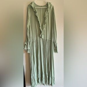 Free People Light Green Textured Knit Top